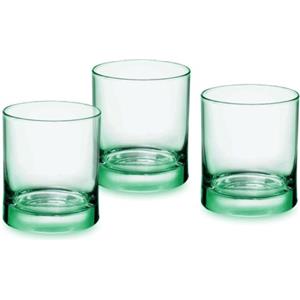 Bormioli Rocco Iride Set 3 Bicchieri Acqua Verde 25 cl in Vetro con Colorazione in Pasta