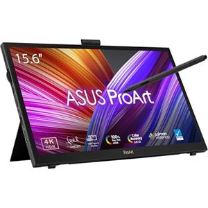 ASUS ProArt PA169CDV Display portatile Touchscreen da 15.6" pollici, IPS, 4K UHD (3840 x 2160), WACOM EMR, 100% sRGB, Color Accuracy ΔE < 2, Calman, PANTONE, USB-C, Touch a 10 punti, Dial, Nero