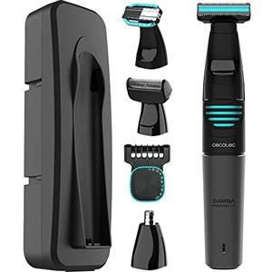 Cecotec PrecisionCare Extreme 5in1, Rasoio multifunzione 5 in 1, Batteria al litio, per corpo e viso, impermeabile, facile da pulire, IPX5, autonomia 60 min, con testina di rasatura laminata
