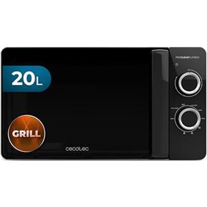 Cecotec Forno a Microonde 20L Proclean 3130 Flatbed. 700W e Grill 800W, Design Compatto, Interno Ceramico, Modalità Scongelamento, Timer 30 Min, Tecnologia 3Dwave