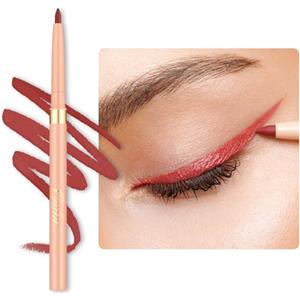 OULAC Matita Occhi Waterproof, Eyeliner e Lip Liner Rosso Mattone Mat Girevole, Colore Intenso, Dura 12 Ore +, Texture Liscia e Cremosa, Non Trasferibile, Vegan (L06) Mulled Wine