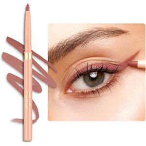 OULAC Matita Occhi Waterproof, Eyeliner e Lip Liner Marrone Mat Girevole, Colore Intenso, Dura 12 Ore +, Texture Liscia e Cremosa, Non Trasferibile, Vegan (L03) Naked Liner