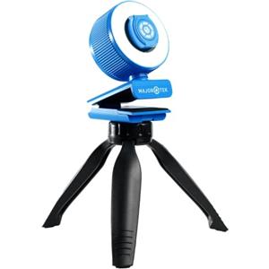 MAGGIORE LUXURY webcam Qualità 2K Ultra Risoluzione Funny Webcam Blue Certificazione CE e ROHS Luce Led Regolabile Ad Anello Privacy Cover Treppiede Webcam Pc con Microfono