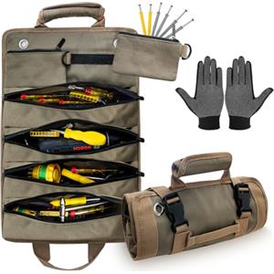 Boshiho Borsa per attrezzi con rotelle, per elettricisti, moto, biciclette, artigiani, famiglia, regali di paternità