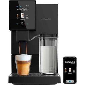 Cecotec Macchina da Caffè Espresso Manuale e Cappuccino Cremmaet Compactccino Connected. 30 Varietà, Serbatoio latte 400 ml, Serbatoio dell'acqua da 1,1L,Schermo TFT, Wi-Fi, Pompa 19 Bar, Thermoblock