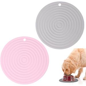 OWLMATE 2PCS Tappetino Ciotola Cane Tappetino Sottociotola per Cani Silicone Impermeabile Tappetino Silicone Ciotole Cane per Ciotola per Acqua, Tappetino per Cibo