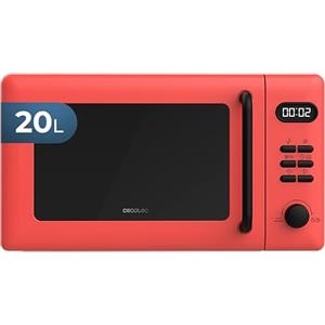 Cecotec Forno a Microonde con Grill Da 20 Litri Proclean 5110 Red. 700 W In 6 Livelli E Griglia Da 800 W, Modalità Scongelamento, Segnale Fine Cottura, Lampada Interna, Timer 30 Minuti, Design