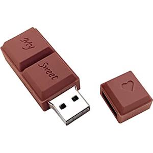 Uflatek Chiavetta USB 32GB Chiavetta USB Marrone Cioccolato Uflatek 32 GB Pen Drive Cartoon USB 3.0 Memory Stick Novità Unità Flash Archiviazione Dati Esterna per Regali