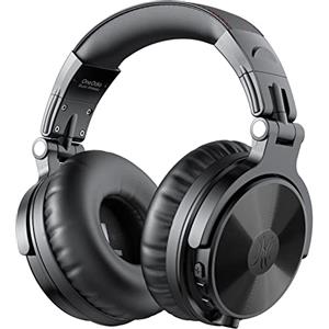 OneOdio Pro C Cuffie Bluetooth Wireless Over Ear Hi-Fi Stereo Audio Cuffie con Microfono CVC 8.0 110 Ore di riproduzione,Cuffie Pieghevoli con Altoparlanteal Neodimio da 50 mm per PC Cellulare (Nero)