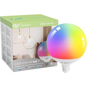 GY Lampadina WiFi Smart globo, LED 23W lampadine a E27 casa intelligente 2500LM,Multicolore regolabile RGBCW dimmerabile bulbo, applicazione di controllo 2700k-6500k, Compatibile con Alexa/Google home