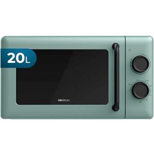 Cecotec Forno a Microonde con Grill Da 20 Litri Proclean 3110 Green 700 W In 6 Livelli E Griglia Da 800 W, Modalità Scongelamento, Segnale Fine Cottura, Lampada Interna, Timer 30 Minuti