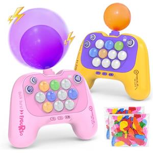 fygurso Console di gioco elettronica (Rosa + Giallo)