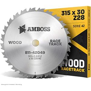 Amboss Werkzeuge Amboss - Lama per sega circolare HM, diametro 315 mm x 3,2 mm x 30 mm, denti alternati (28 denti), taglio grossolano e veloce, legna da ardere e materiali in legno