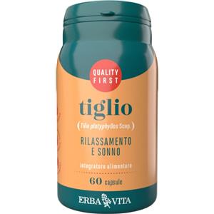Erba Vita Tiglio - Integratore Alimentare 60 Capsule per Rilassamento e Riposo Notturno