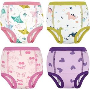 FLYISH DIRECT Confezione da 4 Mutandine di Apprendimento - Pantaloni da Addestramento per Neonati in Cotone Mutandine di Apprendimento per Bambini, 8T/150, 8 Anni