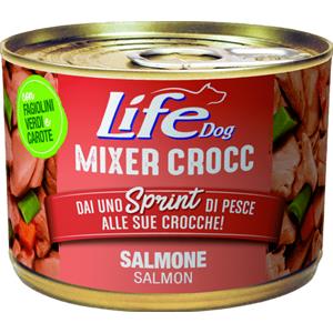 Life Dog Mixer Crocc Salmone 150 gr - Alimento Umido con Fagiolini e Carote per Cani