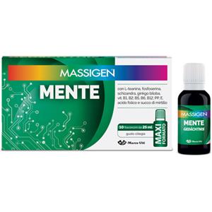 Marco Viti - Massigen Mente Integratore Alimentare 10 Flaconcini da 25 ml per Funzioni Cognitive e Salute Mentale