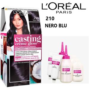 L'OREAL ITALIA SpA DIV. CPD L'OREAL PARIS -TINTURA CAPELLI CASTING CRÈME GLOSS , 210 Nero Blu Senza Ammoniaca