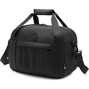 KSIBNW Bagaglio a Mano 40x30x20 Wizzair Vueling, Borsone da Viaggio Impermeabile Pieghevole Borsa da Cabina Borsa Aereo Palestra Divisorio Bagnato e Scomparto Scarpe Organizzare per Uomo Donna, Nero