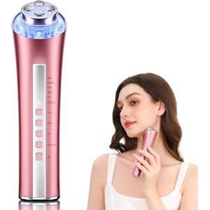 CARER SPARK Radiofrequenza Dispositivo di Bellezza Viso Massaggiatore Viso Anti-Rughe con Terapia a 3 Luci LED per Ridurre le Rughe Anti-Invecchiamento e Rassodare la Pelle
