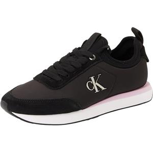 Calvin Klein Donna Sneakers Running Retro Sock Nylon con Logo, Nero (Black/Chateau/Fragrant Lilac), 36