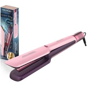 Cecotec Piastra Asciugacapelli Air Lisse Cotton Candy. Motore Brushless 600W, da Bagnati a Asciutti, Temp. Máx 230ºC, Ionica e Air&Care, Filtro Estraibile, Schermo, Blocco Piastre, Protegge i Capelli