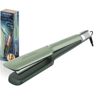 Cecotec Piastra Asciugacapelli Air Lisse Olive. Motore Brushless 600W, da Bagnati a Asciutti, Temp. Máx 230ºC, Ionica e Air&Care, Filtro Estraibile, Schermo, Blocco Piastre, Protegge i Capelli