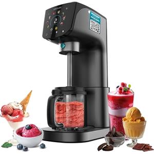 Cecotec Gelatiera - Macchina per Gelato e Dessert Congelati Gelatec 2100. 500W. 11 Programmi: Gelati. Sorbetti. Frullati. Frappè. Tecnologia CreamOn. Touch Screen. Capacità 2.1L con Tarrine BPA Free