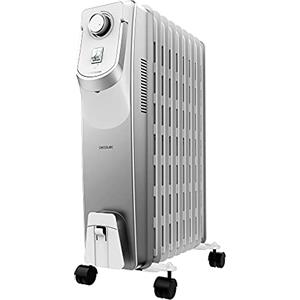Cecotec Radiatore olio elettrico ReadyWarm 9000 Space 360, 9 moduli, consumo energetico, 2000 W, 3 livelli, avvolgicavo, tecnologia 360, sistema di sicurezza, 22 m2 (05888)