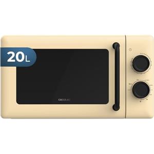 Cecotec Forno a Microonde con Grill Da 20 L Proclean 3110 Yellow. 700 W In 6 Livelli E Griglia Da 800 W, Modalità Scongelamento, Segnale Fine Cottura, Lampada Interna, Timer 30 Minuti, Design