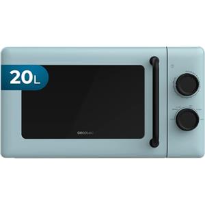 Cecotec Forno a Microonde Meccanico da 20 Litri Proclean 3010 Blue. 700 W, 6 Livelli Di Potenza, Modalità Sbrinamento, Segnale Di Fine Cottura, Lampada Interna, Timer Fino A 30 Minuti, Design Blu