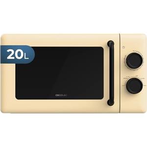 Cecotec Forno a Microonde Meccanico da 20 L Proclean 3010 Yellow. 700 W, 6 Livelli Di Potenza, Modalità Sbrinamento, Segnale Di Fine Cottura, Lampada Interna, Timer Fino A 30 Minuti, Design Giallo