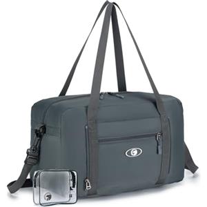 BAGZY Pieghevole Bagaglio a Mano 40x20x25 Ryanair Borsone da Viaggio Impermeabile Borsa da Cabina Borse Aereo Borsa Palestra 20L Pieghevole Borse Viaggio Borsone Sportiva per Weekend Uomo Donna