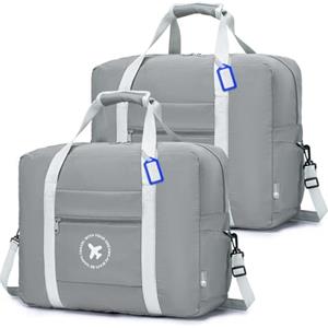 BAGZY Bagaglio a Mano Easyjet 45x36x20 Borsone da Viaggio Impermeabile Borsa da Cabina Borsa Aereo Borsa Palestra Piccola 20L Pieghevole Borsone Viaggio Borsa Sportiva per Weekend Uomo Donna