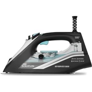 Taurus - Ferro da Stiro a Vapore Geyser Eco 3200W | Piastra Ultra X-Slide | Colpo Vapore 220g/min | Riscaldamento Rapido | Anticalcare | Antigoccia | Autopulizia | ECO Mode