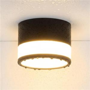 Temgin Faretti LED Neri da Soffitto Rotondo Cubo Faretto Cucina per Interni Senza Forare, 12W IP65 Plafoniera Bagno Corridoio Cilindro Bianco Caldo per Esterno IRC82 Non da Incasso Ø10cm Alluminio