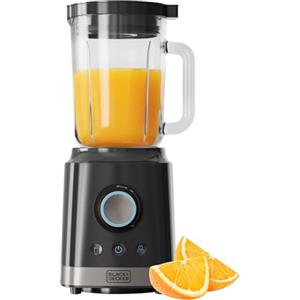 BLACK+DECKER BXJB2000E - Frullatore 2000W | Caraffa in Vetro 1,8L | Lame in Acciaio Inox | Funzioni Turbo | Smoothie | Ghiaccio Tritato | Sistema di Sicurezza | Piedini Antiscivolo | Beccuccio