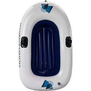 Generic Barca gonfiabile - Zattera galleggiante per piscina, in PVC resistente, con remi e pompa, canotto portatile per avventure sul lago e sulla spiaggia, set kayak per pesca, campeggio, sport acquatici