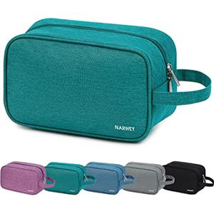 Narwey Astuccio da Toilette uomo, Beauty Case da Viaggio Donna, Borsa da Bagno Borsa da Toilette Grande Toilette Accessori Organizer Trucco da Viaggio Donna Uomo (Blu Verde)