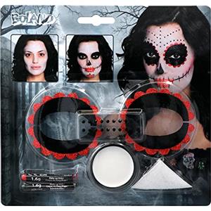 Boland 45088 - Set trucco Giorno dei Morti, set trucco multipezzo per carnevale o Halloween, trucco per costumi in maschera