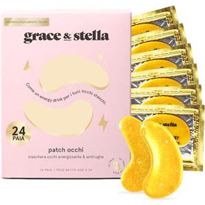grace & stella Patch Occhi (24 Paia, Oro) - Riduce Occhiaie, Gonfiori, Borse Sotto gli Occhi e Rughe - Patch Borse in Gel - Maschera Occhi Vegan, Non Testata Sugli Animali - Eye Patch by grace & stella