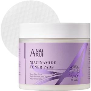 ANAI RUI ANAiRUi Niacinamide Toner Pad per il Viso con PHA e LHA, Glutatione, Niacinamide, Esfolianti per il Viso, Acne, i Difetti e le Macchie, 50 pezzi