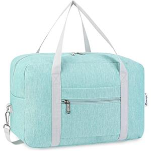 Narwey Bagaglio a Mano 40x20x25 Ryanair Borsone da Viaggio Pieghevole Aereo Borsa Palestra Borsa Weekend con Tracolla (Menta Verde)