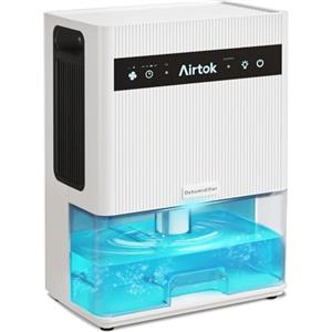Airtok Deumidificatore Elettrico 3000ML, Deumidificatore Casa Muffa, Deumidificatori Silenzioso con timer, Sbrinamento Automatico, Spegnimento automatico, 7 colori luce, per camera da letto, cantina