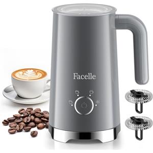 Facelle montalatte elettrico, cappuccinatore elettrico creatore automatico di schiuma calda e fredda per latte, cappuccini, macchiato, schiumalatte con spegnimento automatico