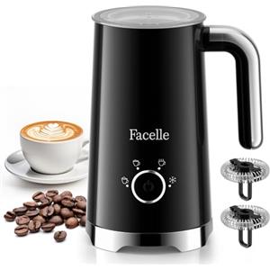 Facelle montalatte elettrico, cappuccinatore elettrico creatore automatico di schiuma calda e fredda per latte, cappuccini, macchiato, schiumalatte con spegnimento automatico