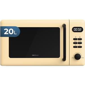 Cecotec Forno a Microonde con Grill Da 20 L Proclean 5110 Yellow. 700 W In 6 Livelli E Griglia Da 800 W, Modalità Scongelamento, Segnale Fine Cottura, Lampada Interna, Timer 30 Minuti, Design