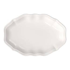 Villeroy & Boch Piatto Manoir Raviera 24 cm in Porcellana Premium Bianco con Design Elegante e Rilievi