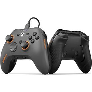 SCUF VALOR PRO Controller Xbox a Prestazioni Cablate - Paddle Posteriori Personalizzabili, Grilletti Istantanei, Pulsanti a Effetto Hall, Xbox Series X|S, Xbox One, Windows PC - Grigio Acciaio
