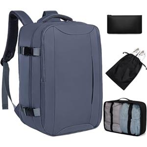 Xkdoai Zaino per Ryanair con Organizer Valigie 3 Pezzi Set Zaino da Viaggio Aereo Bagaglio a Mano Borse da Cabina Aereo Approvato per il volo Rucksack Valigia Zaini